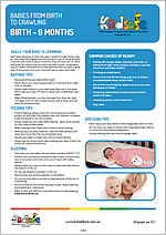 Birth – 9 Months Fact Sheets