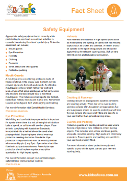 Safety Equipment Fact Sheet