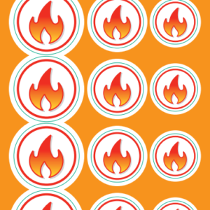 Heat caution stickers